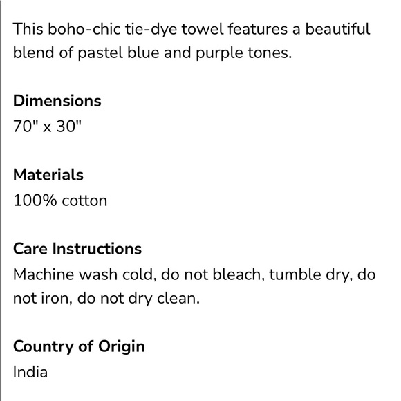 L* Space boho chiq Tye-dye beach towel oversized 🏝 - Picture 3 of 5